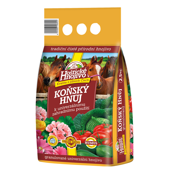 Hoštické hnojivo - Koňský hnoj 2,50kg + 0,75kg zdarma