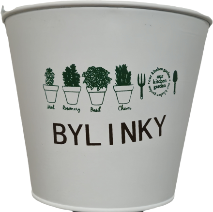 Obal plechový BYLINKY 13 x 16 cm, BIELA