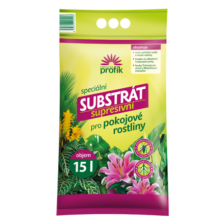 Profík - Supresivný substrát pre izbové rastliny 15l