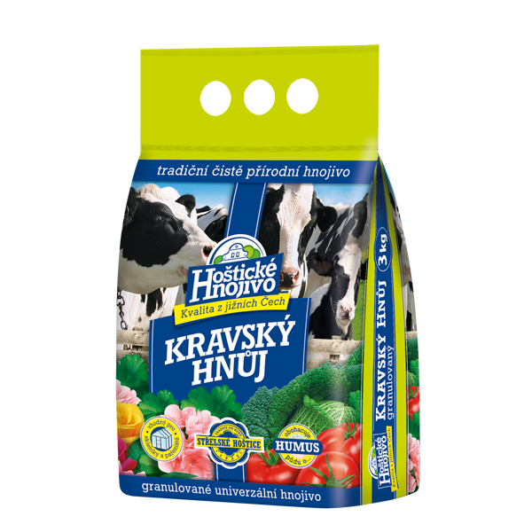 Hoštické hnojivo - Kravský hnoj 3kg Hoštické hnojivo - Kravský hnoj 3kg