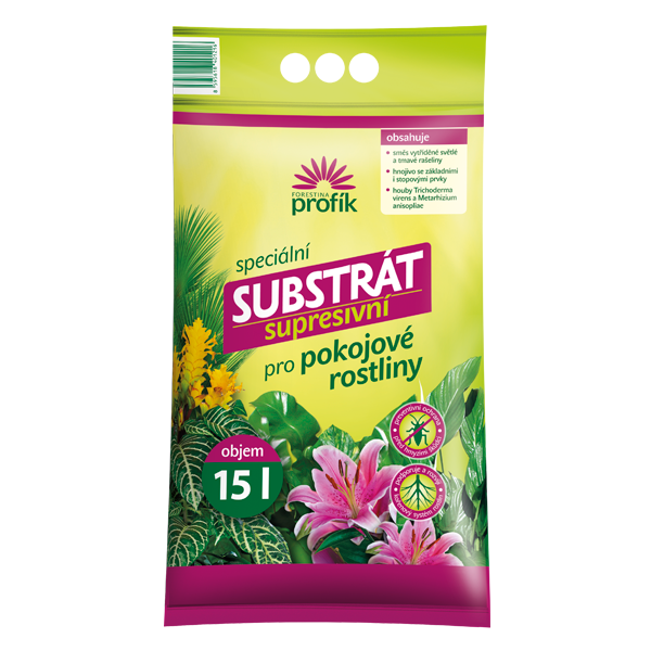 Profík - Supresivný substrát pre izbové rastliny 15l